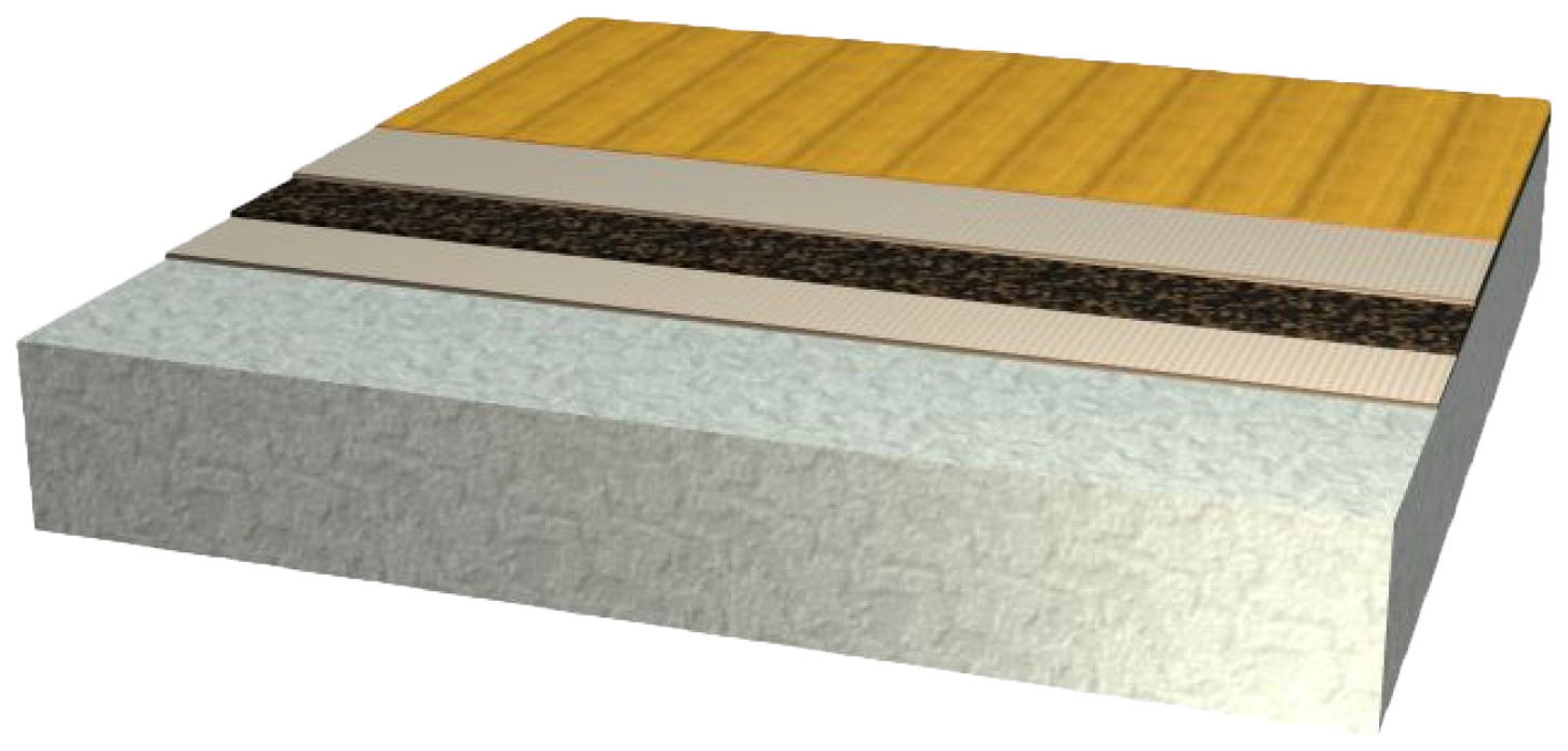 3mm Acoustic Underlay under Vinyl Plank Directly Adhered 720 Density